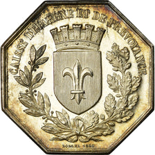 France, Jeton, Caisse d'épargne et de prévoyance de Lille, 1860, Borrel, SUP+