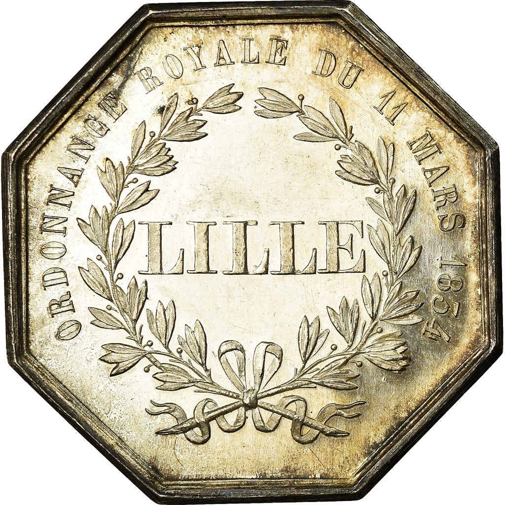 France, Jeton, Caisse d'épargne et de prévoyance de Lille, 1860, Borrel, SUP+
