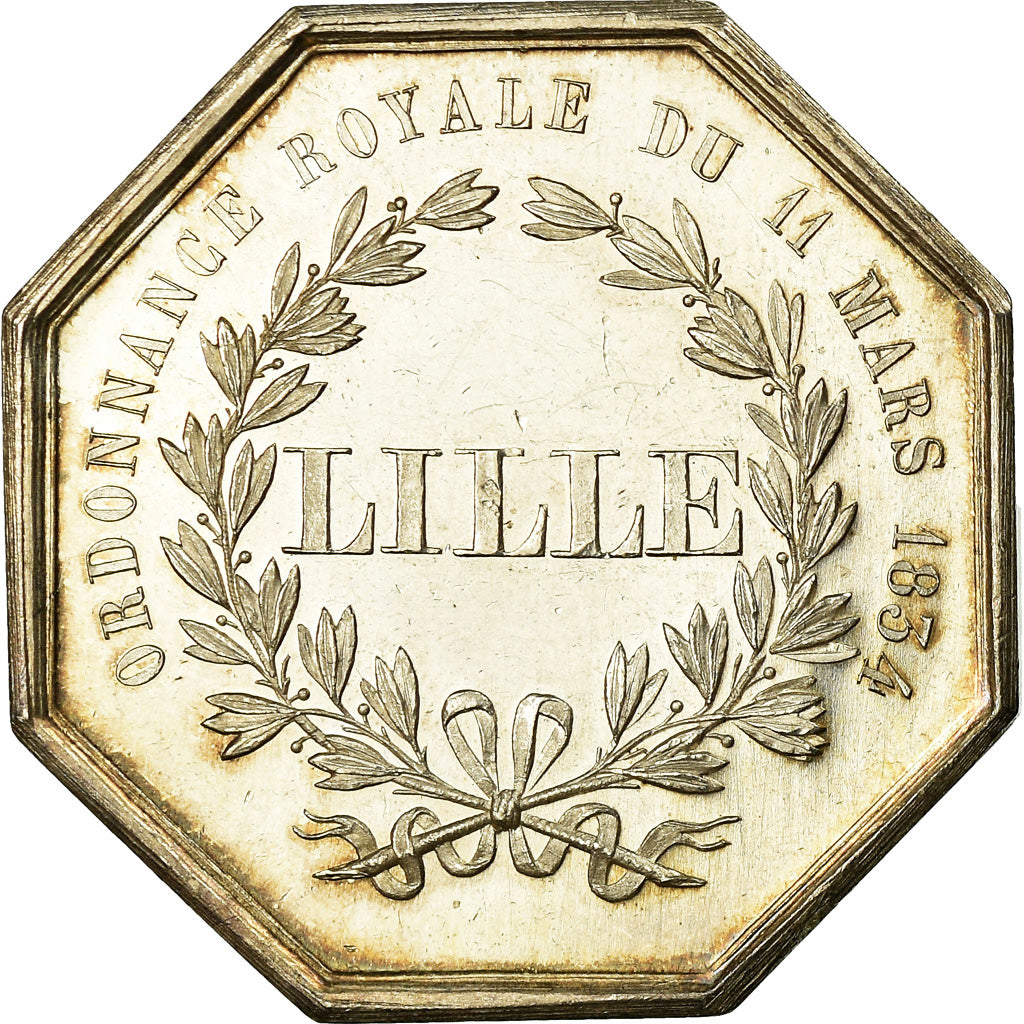 France, Jeton, Caisse d'épargne et de prévoyance de Lille, 1860, Borrel, SPL