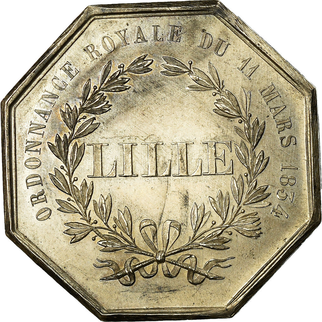 France, Token, Caisse d'épargne et de prévoyance de Lille, 1834, MS(63)