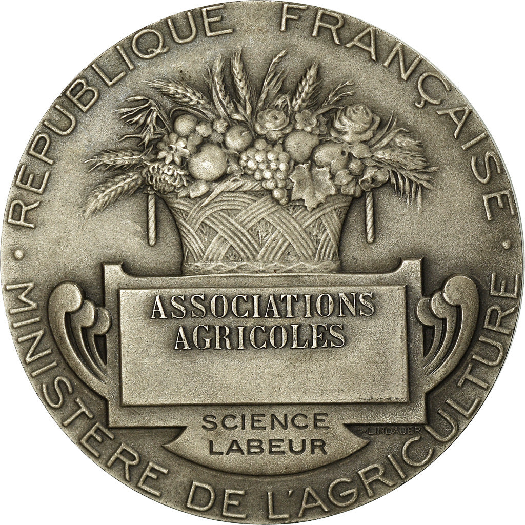 Francja, Medal, Ministère de l'Agriculture, Associations Agricoles, Undated