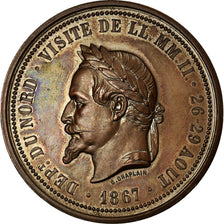 Francja, Medal, Napoléon III, Visite de la Chambre de Commerce de Lille, 1867