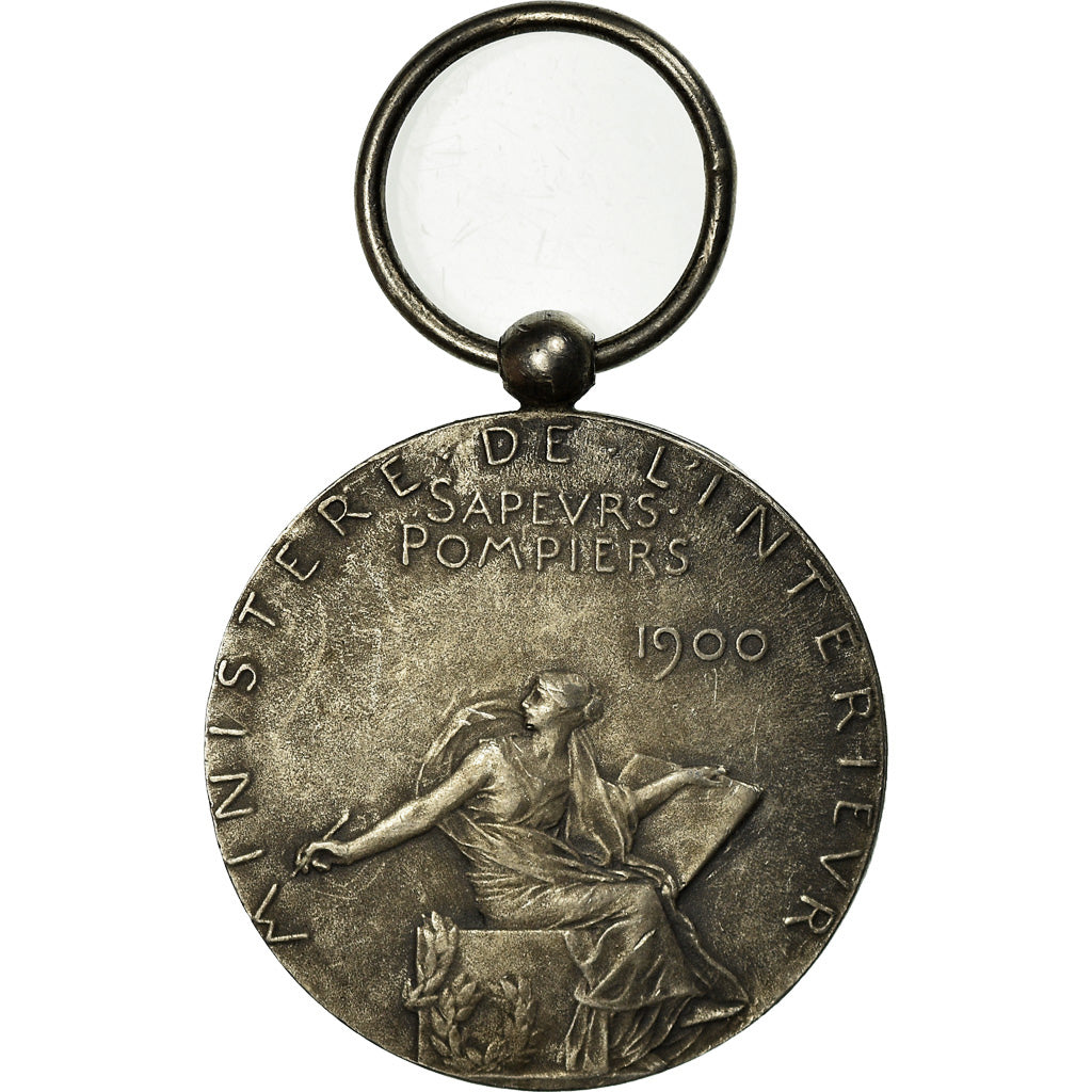 Francia, Sapeurs Pompiers, Ministère de l'Intérieur, medalla, 1900, Muy buen