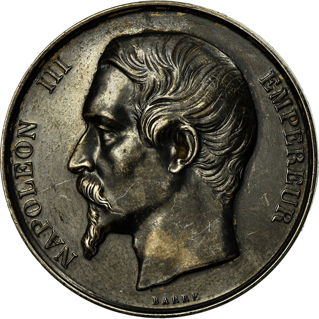 Francia, medaglia, Napoléon III, Cours Gratuit de Dessin, Saint-Lô, 1863