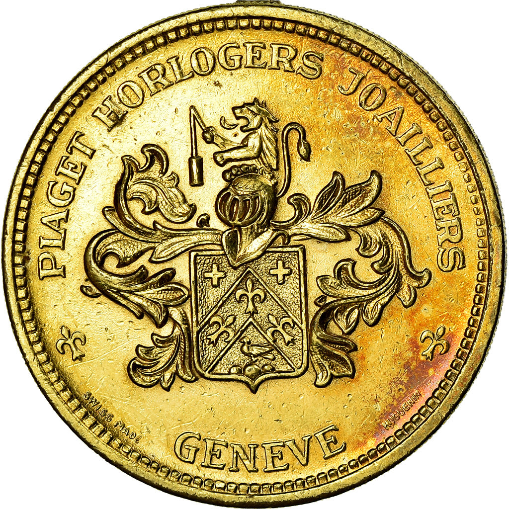 Suiza, medalla, Piaget, Horlogers Joalliers, Genève, MBC+, Copper Gilt