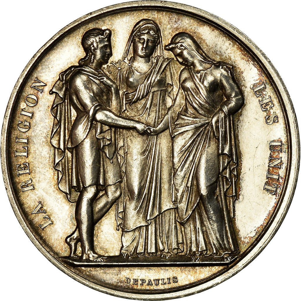 France, Medal, Mariage, La Religion les Unit, Religions & beliefs, 1880