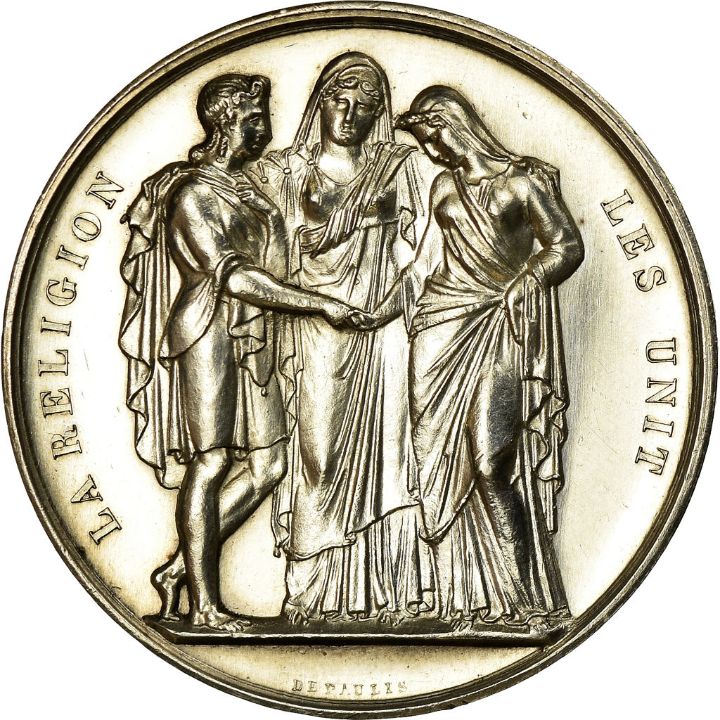 Francja, Medal, Mariage, La Religion les Unit, Religie i wierzenia, 1868
