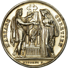 France, Medal, Mariage Chrétien, Religions & beliefs, 1892, Pingret, MS(63)