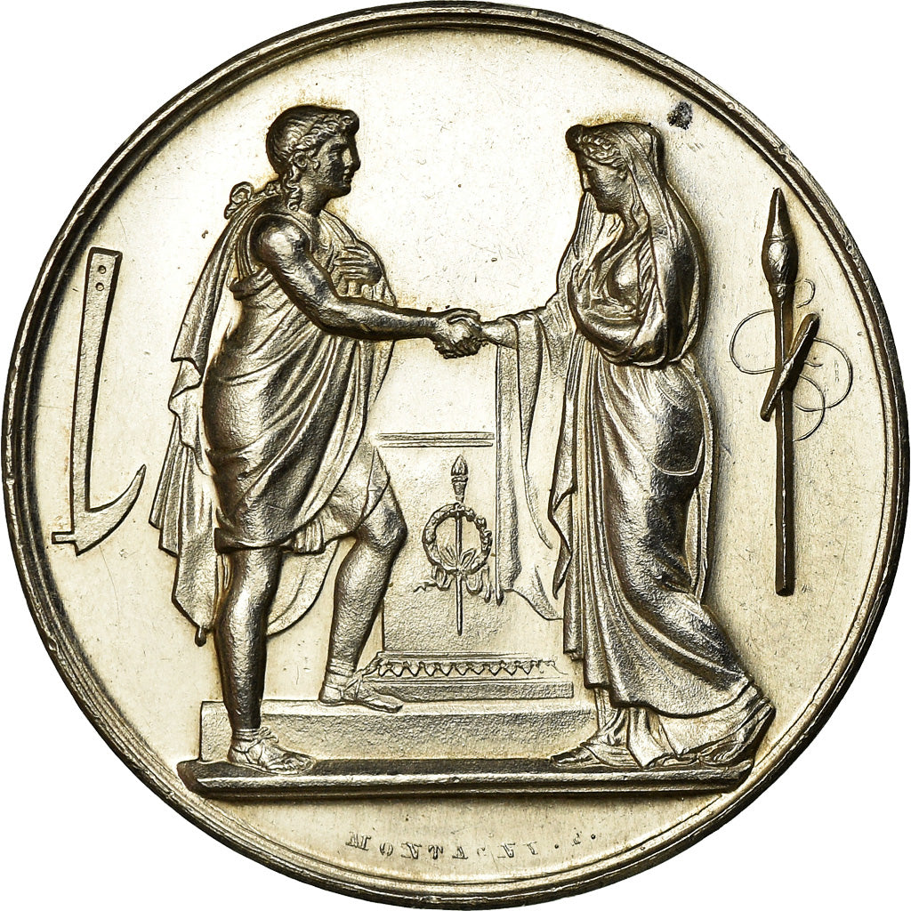 Frankrijk, Medaille, Médaille de mariage, Religions & beliefs, 1912, Montagny