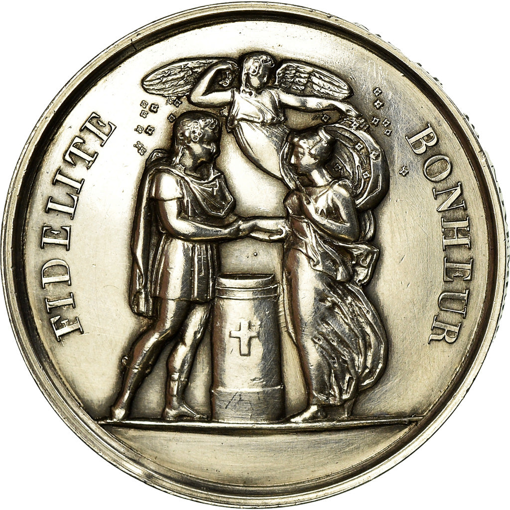 Francia, medaglia, Mariage, Fidélité Bonheur, BB+, Argento