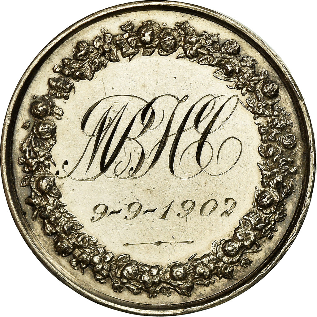 France, Medal, Médaille de mariage, Religions & beliefs, 1902, Rogat