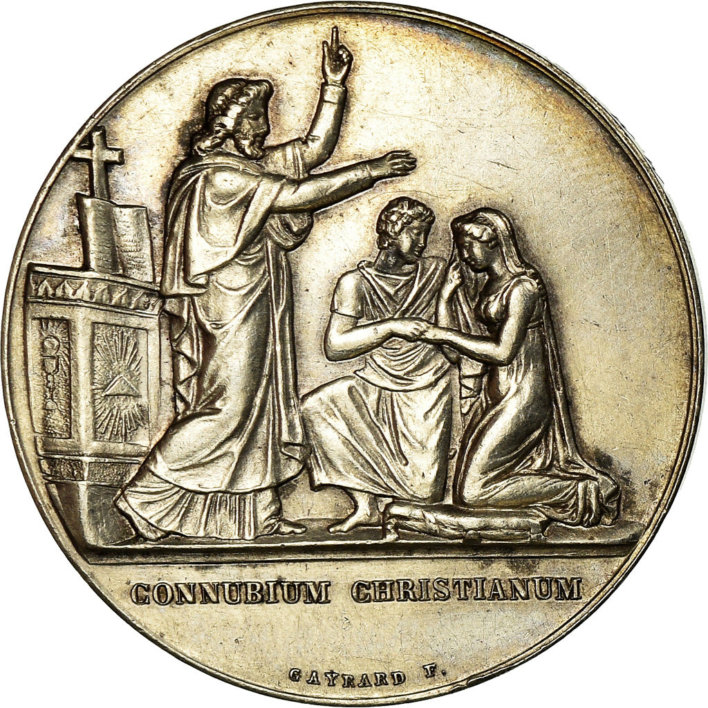 France, Medal, Médaille de mariage, Religions & beliefs, 1893, Gayrard, MS(63)