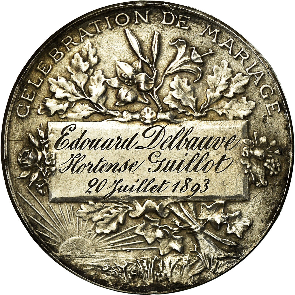 France, Medal, Mariage, Bénédiction Nuptiale, Religions & beliefs, 1893
