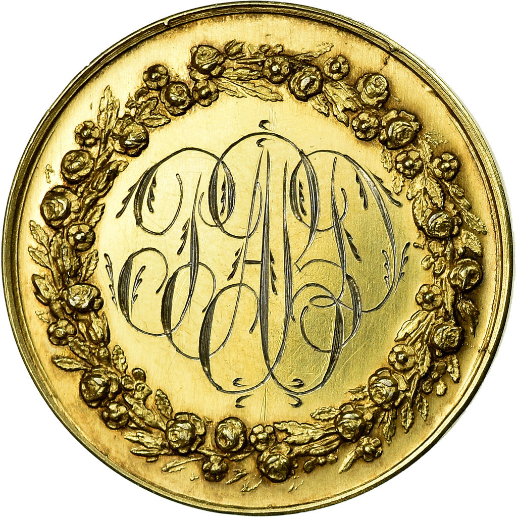 Francja, Medal, Noces, Mariage, Religion, 1871, Montagny, MS(63), Vermeil