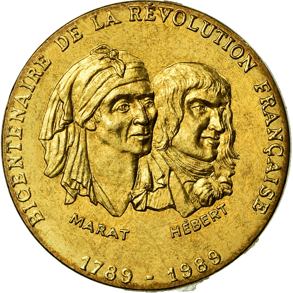 Frankrijk, Medaille, Révolution Française, Marat / Hébert, 1989, MDP, PR+