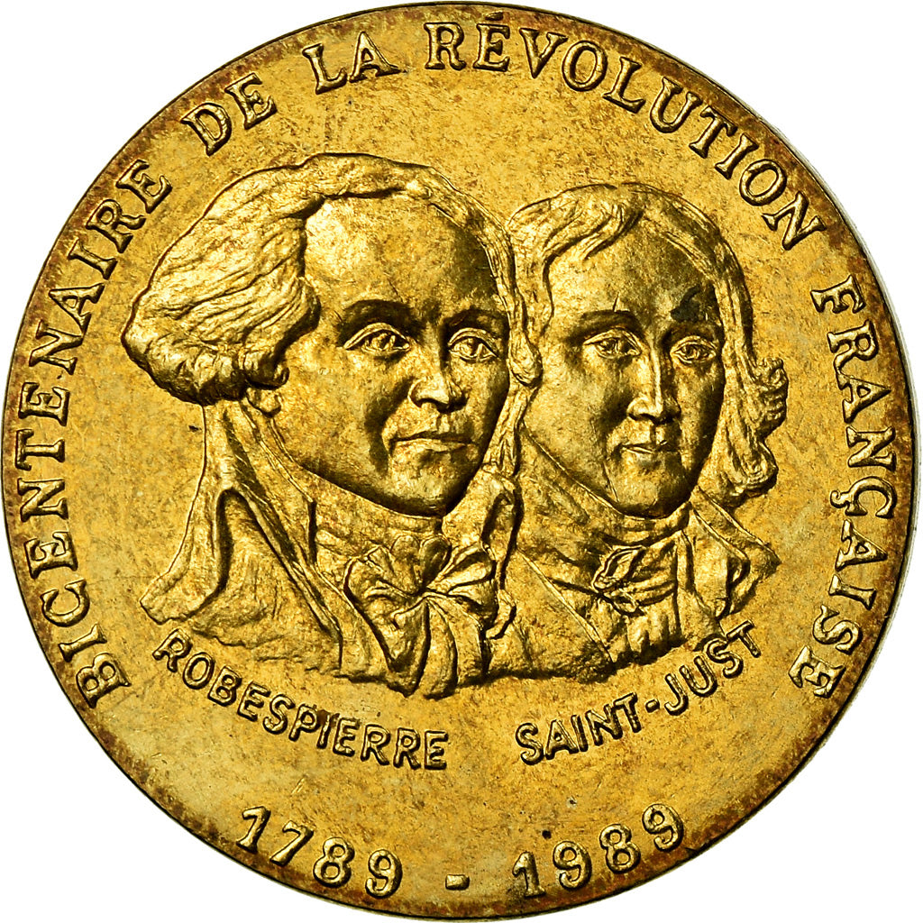 France, Médaille, Révolution Française, Robespierre / Saint-Just, 1989, MDP
