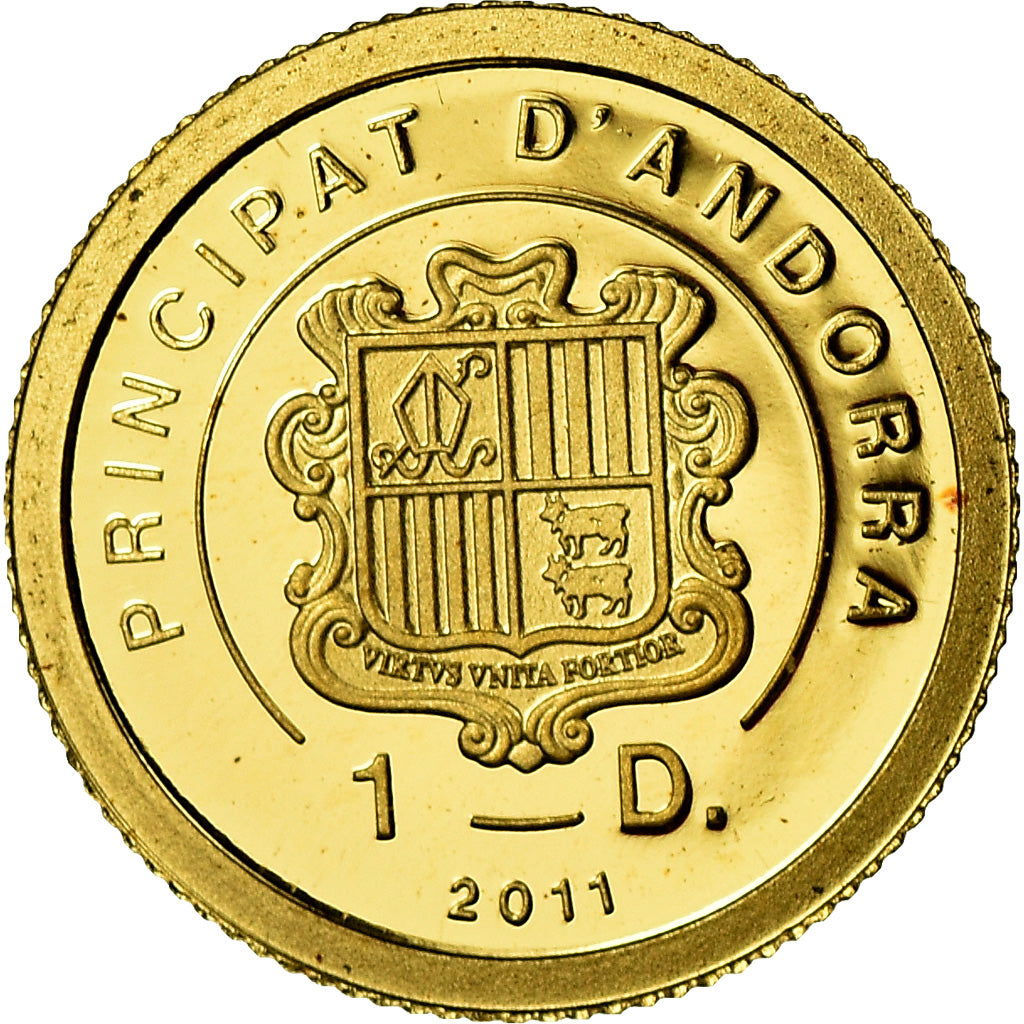 Francia, medaglia, Napoléon Bonaparte, Principat Andorra, 2011, FDC, Oro