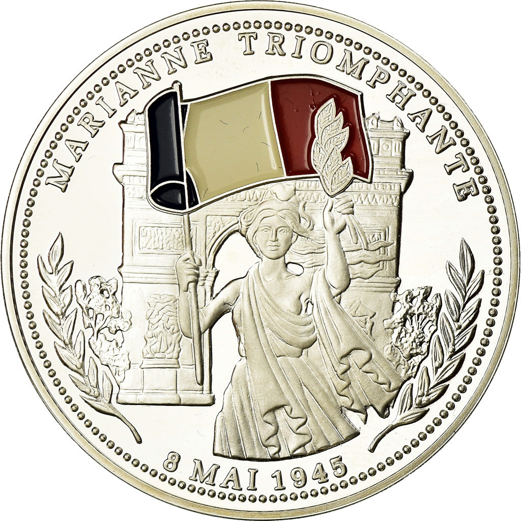 France, Medal, Marianne Triomphante, MS(65-70), Silver