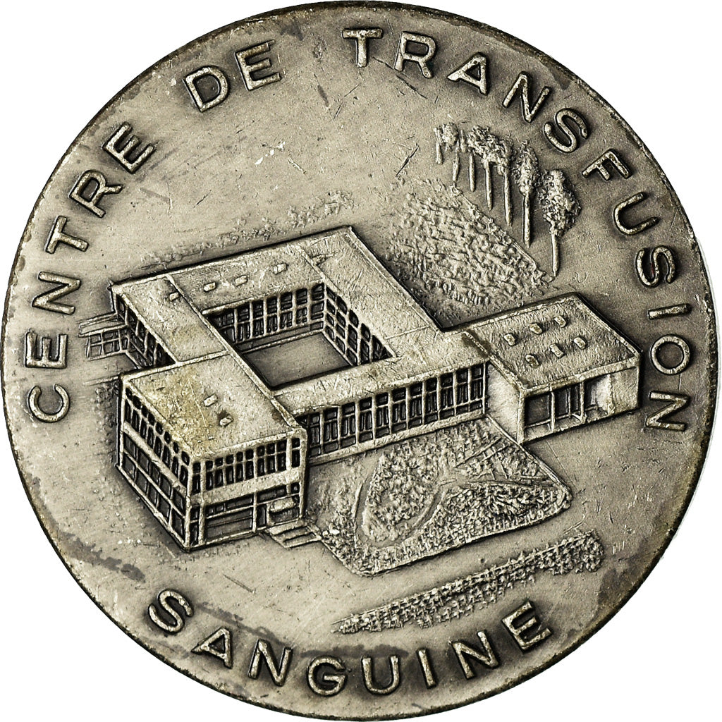 Francia, medaglia, Centre de Transfusion Sanguine, Rouen, BB+, Bronzo argentato