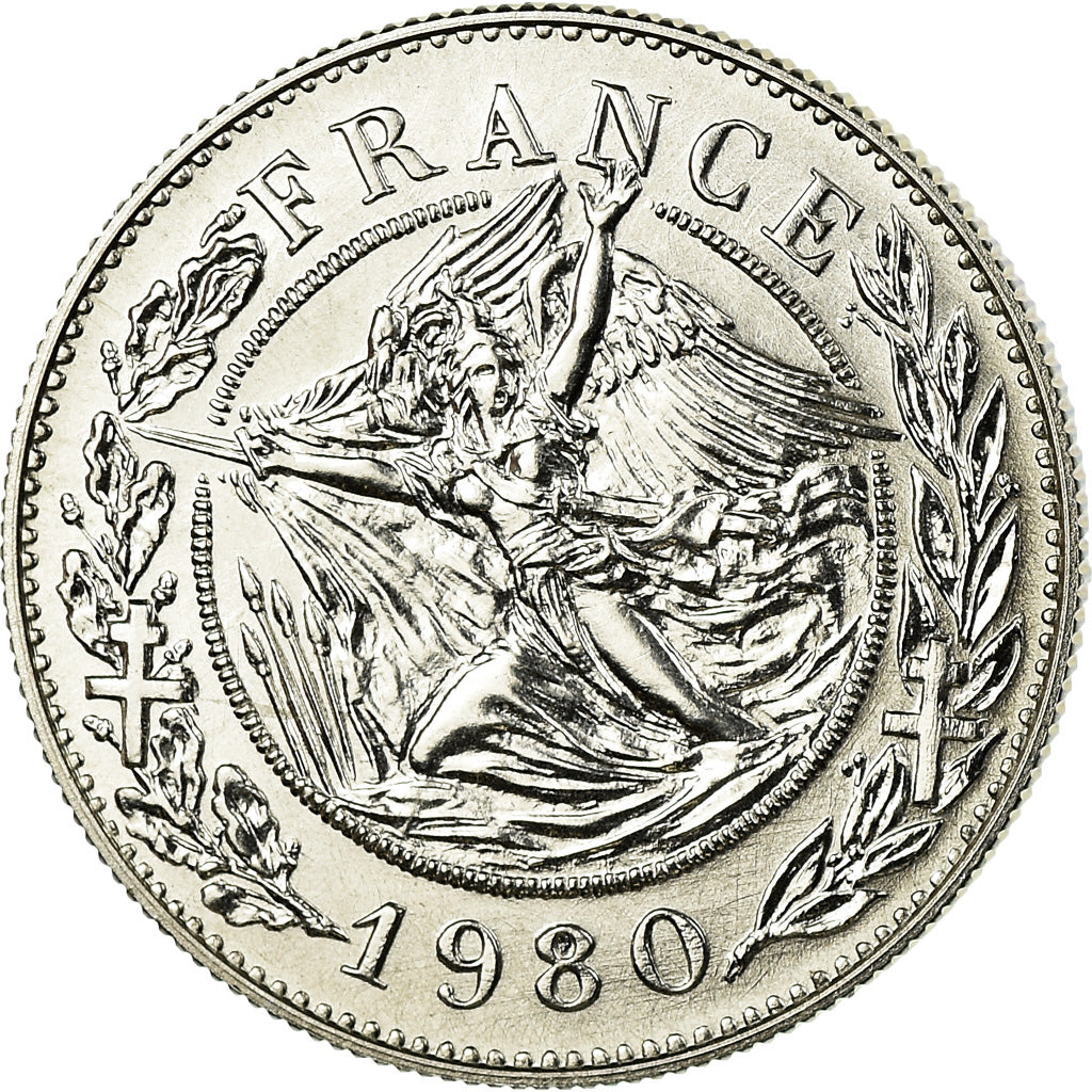 Francja, Medal, Général De Gaulle, Polityka, społeczeństwo, wojna, 1980