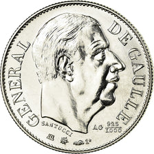 Francia, medaglia, Général De Gaulle, Politics, Society, War, 1980, Santucci