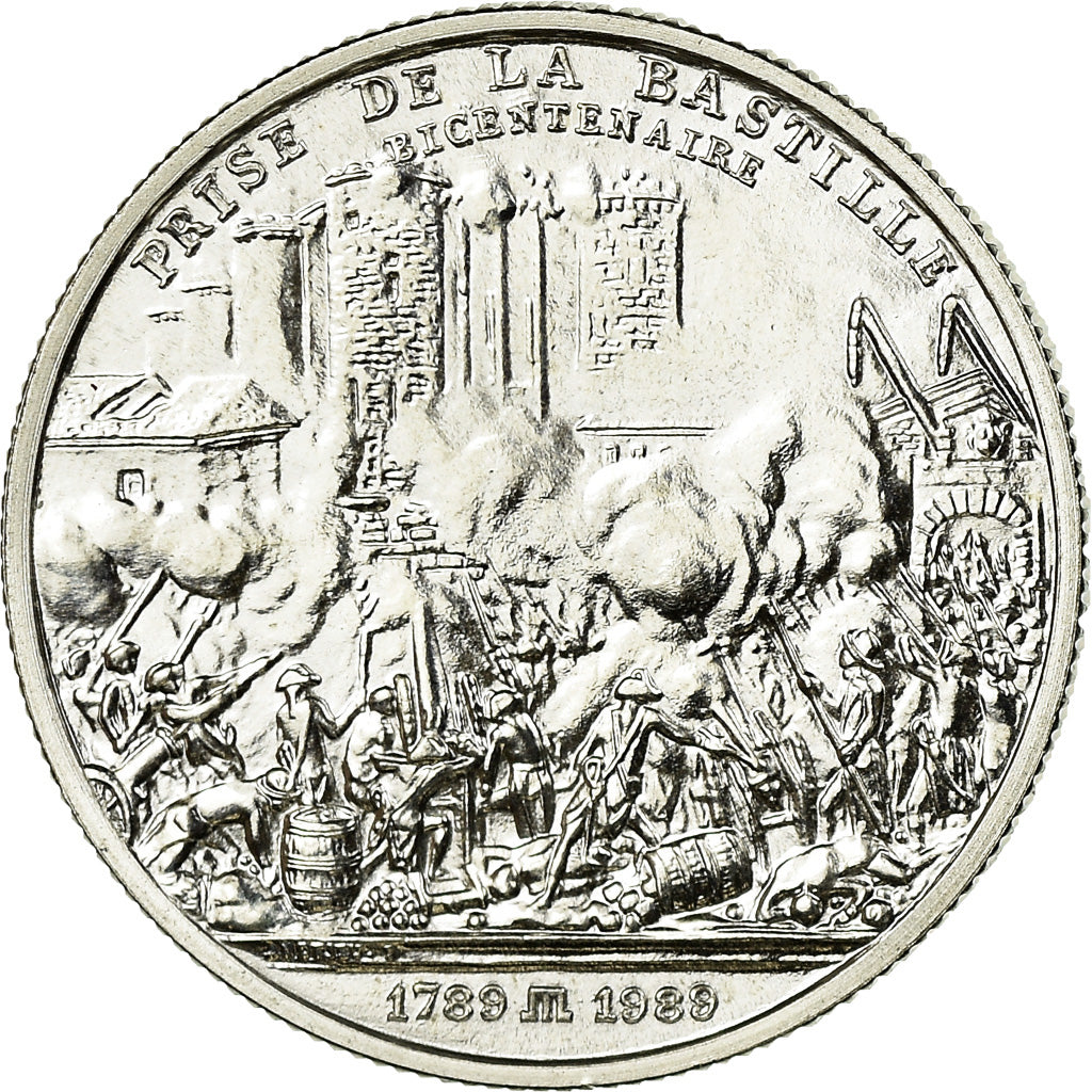 France, Médaille, Bicentenaire de la Prise de la Bastille, History, 1989, FDC