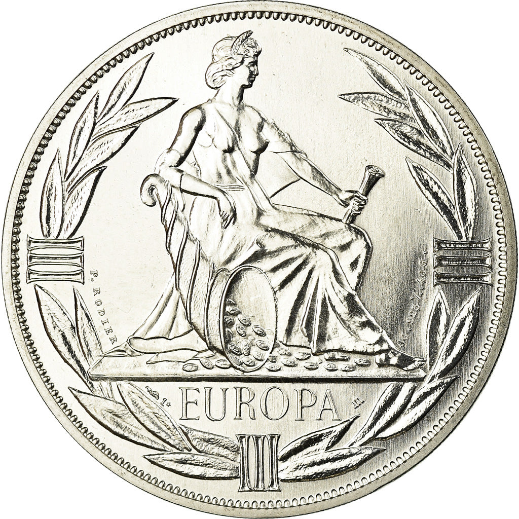 France, Médaille, Ecu Europa, Europe Assise, 1980, Rodier, FDC, Argent