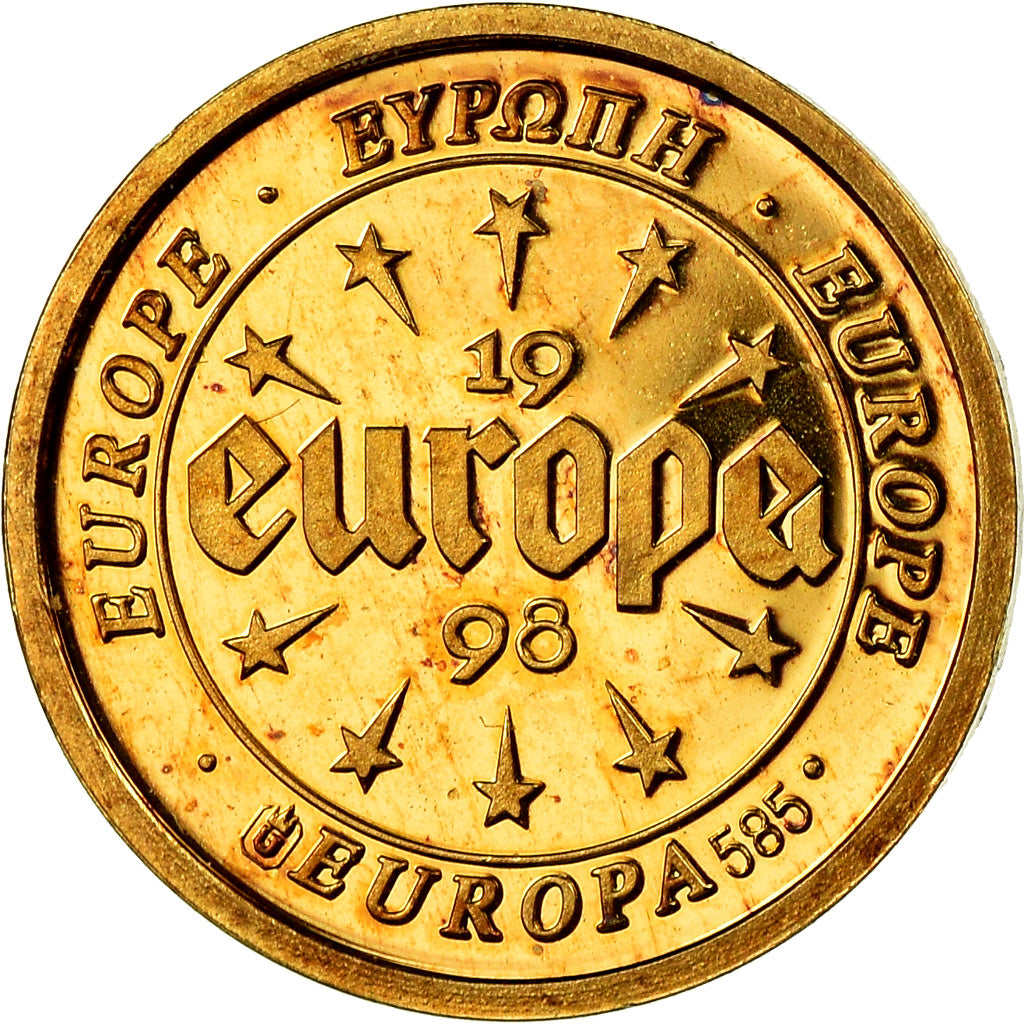 Griechenland, Medaille, Ecu Europa, Politics, Society, War, 1998, STGL, Gold