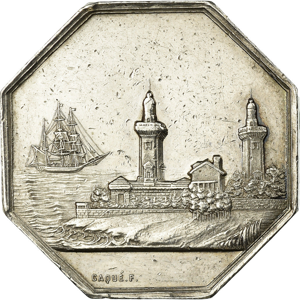 France, Jeton, Cercle des Assureurs Particuliers du Havre, Shipping, Caqué