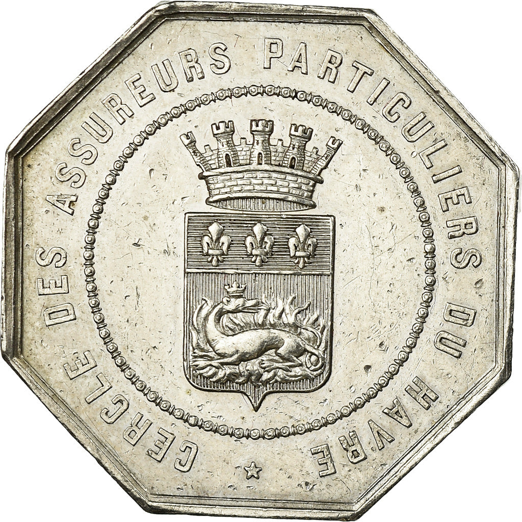 France, Jeton, Cercle des Assureurs Particuliers du Havre, Shipping, Caqué
