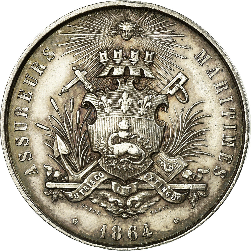 France, Token, Insurance, Assureurs maritimes, Comité du Hâvre, 1864, Stern