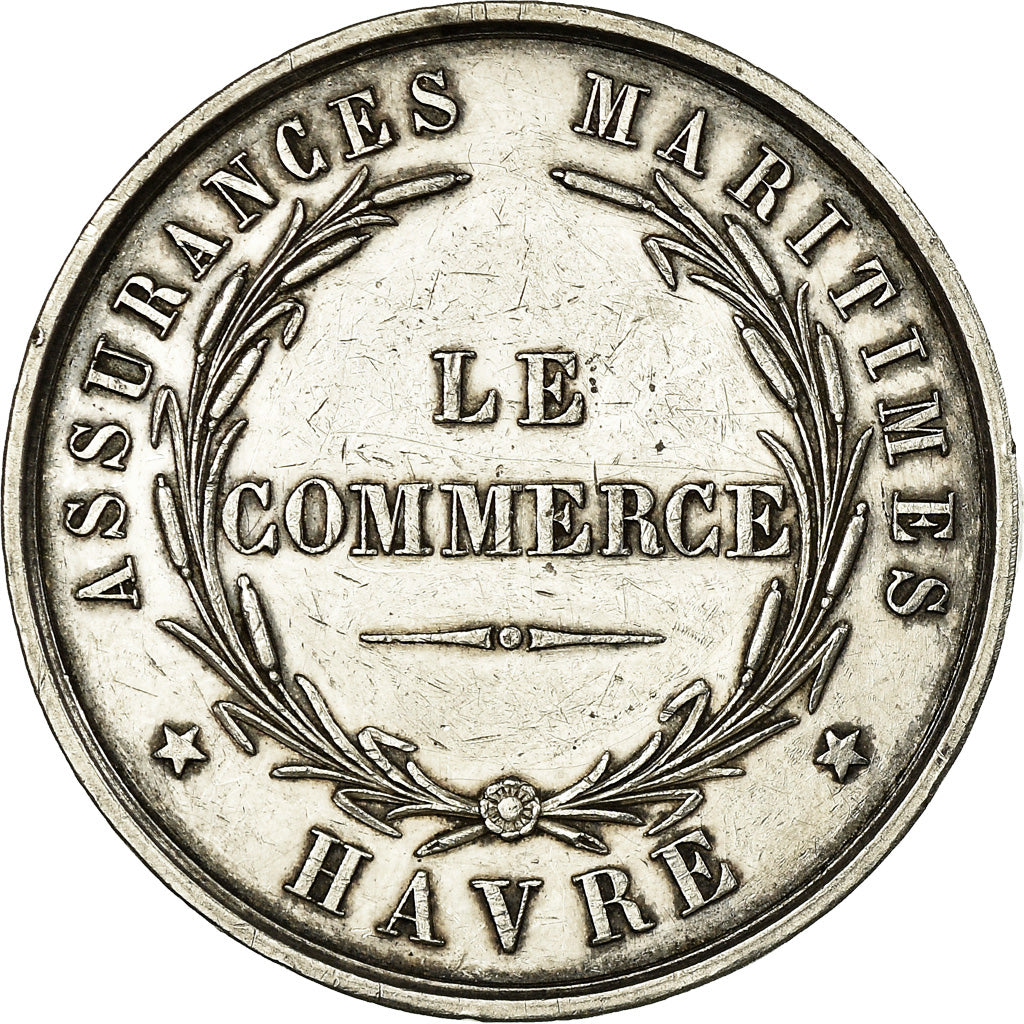 France, Token, Insurance, Le Commerce, Assurances Maritimes du Havre, 1849