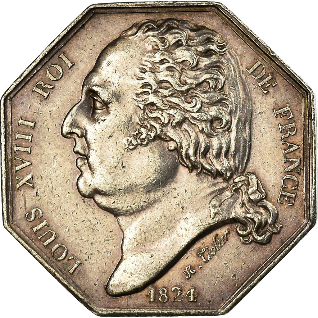 France, Token, Chambre de Commerce, Havre de Grace, Louis XVIII, Tiolier