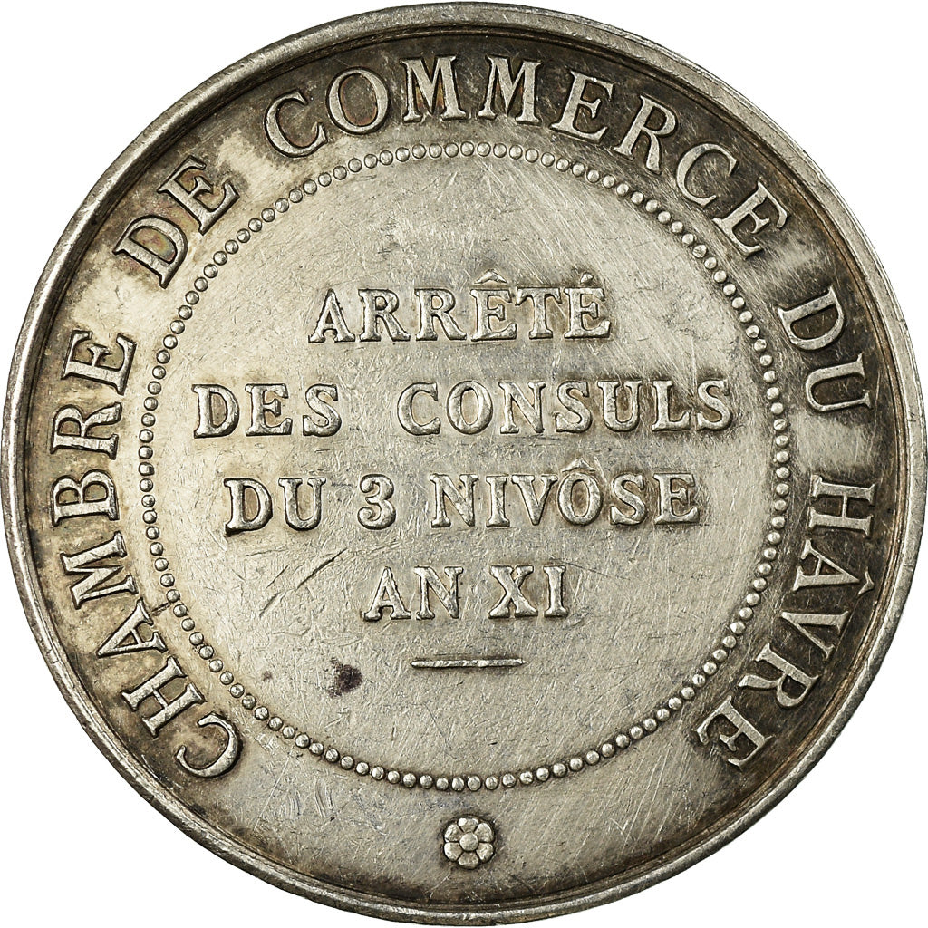 Frankreich, Token, Chambre de Commerce du Havre, 1802, VZ, Silber