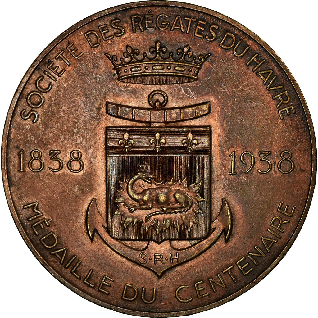 Frankrijk, Medaille, Centenaire de la Société des Régates du Havre, 1938
