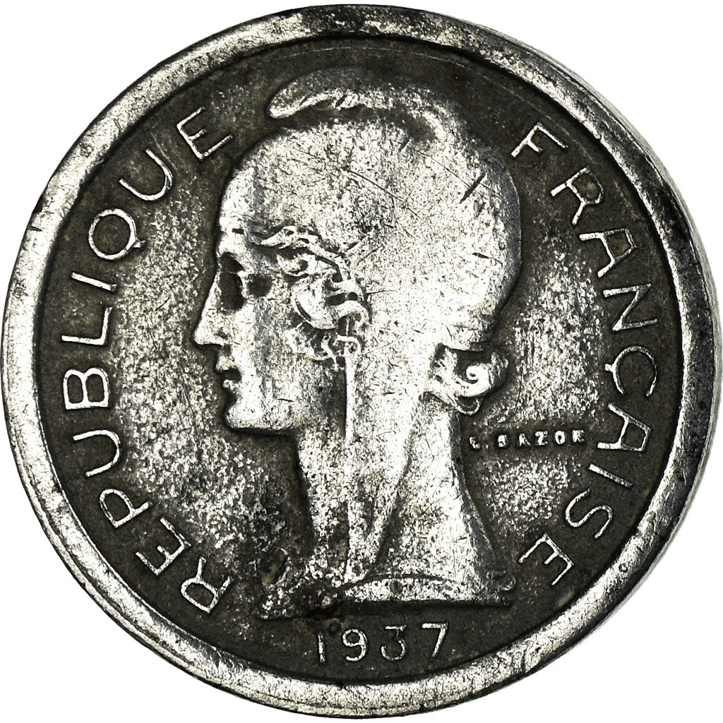 France, Token, PTT Téléphone Public, Marianne, 1937, Bazor, EF(40-45)