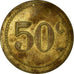 France, Token, Nécessité, 50 Centimes, Le Havre, EF(40-45), Brass