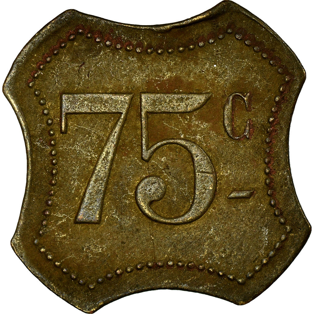 France, Jeton, Nécessité, 75 Centimes, Trèfleries et Laminoirs du Havre