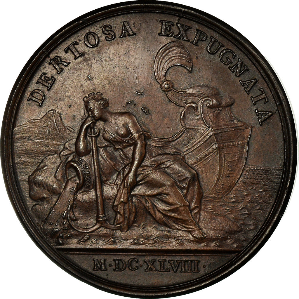 França, Medal, Louis XIV, Prise de Tortosa, História, 1648, Mauger, MS(60-62)