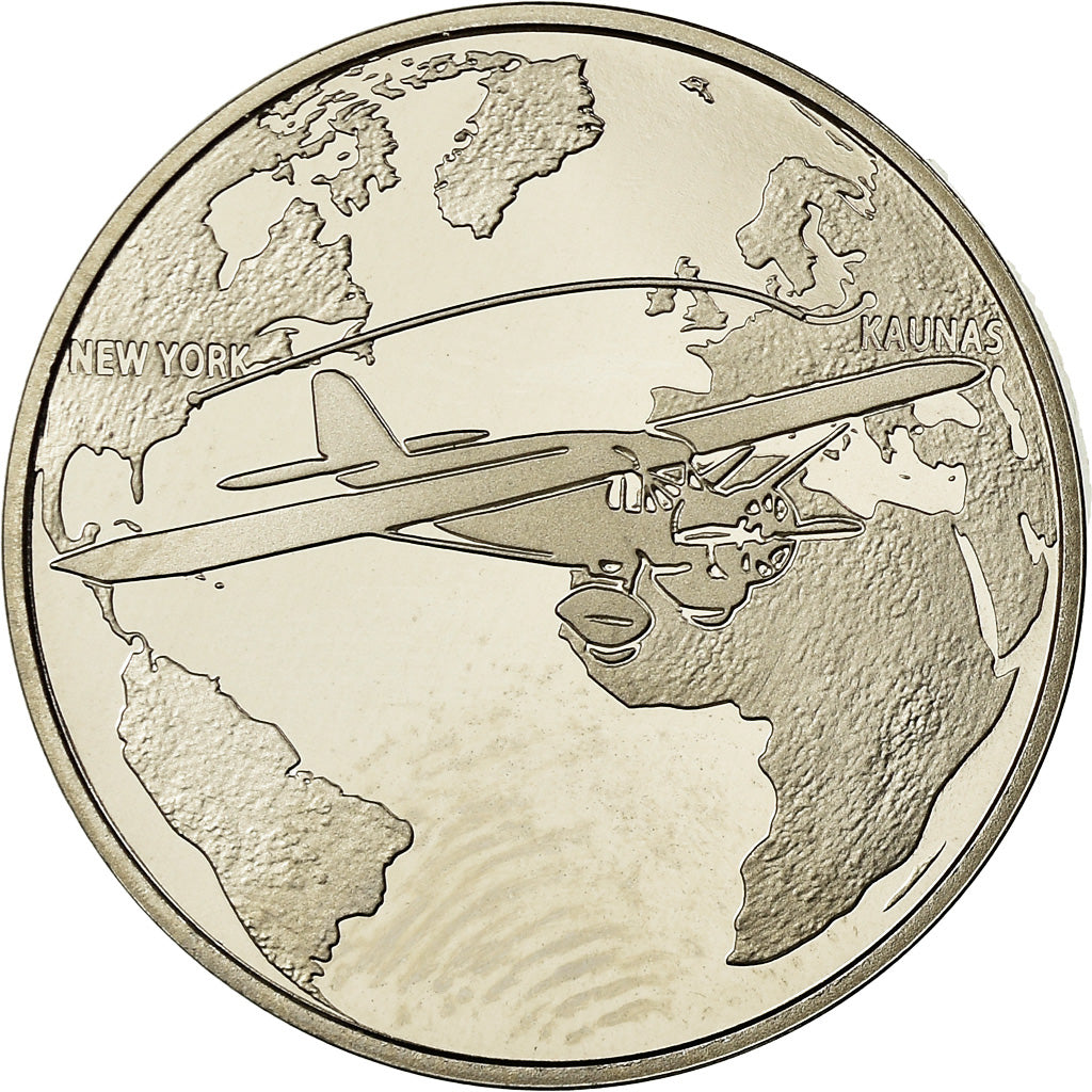 Lithuania, Medal, Darius Ir Girenas, New-York - Kaunas, Aviation, MS(65-70)