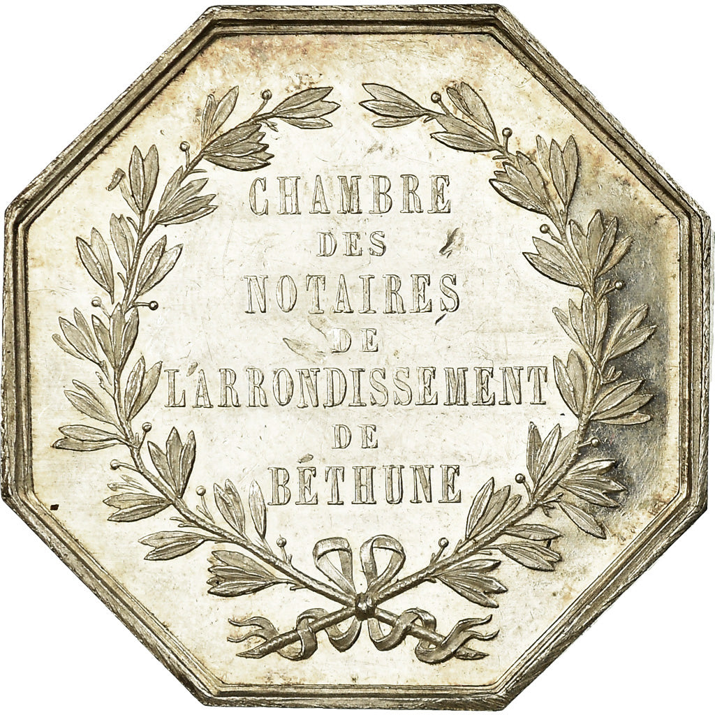 France, Token, Chambre des Notaires de l'Arrondissement de Béthune, 1854