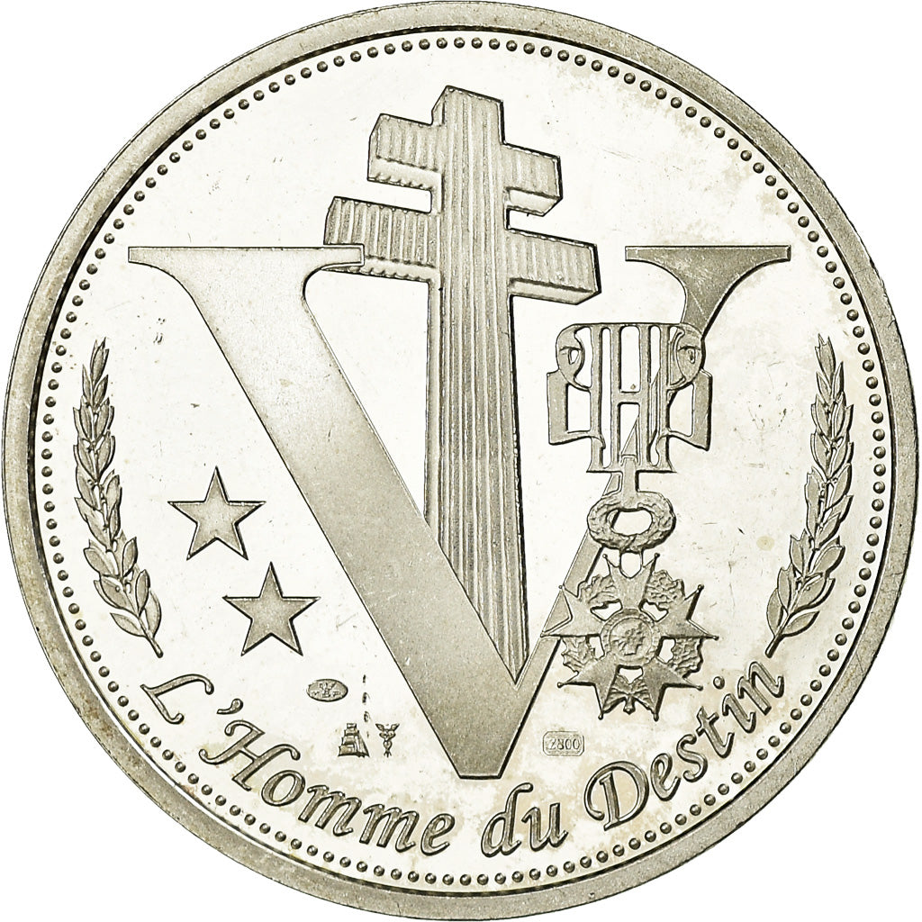 Frankrijk, Medaille, Charles de Gaulle, un Homme, un Destin, UNC-, Zilver