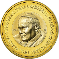 Vatican, Medal, 1 E, Essai-Trial Jean Paul II, 2005, MS(65-70), Bi-Metallic