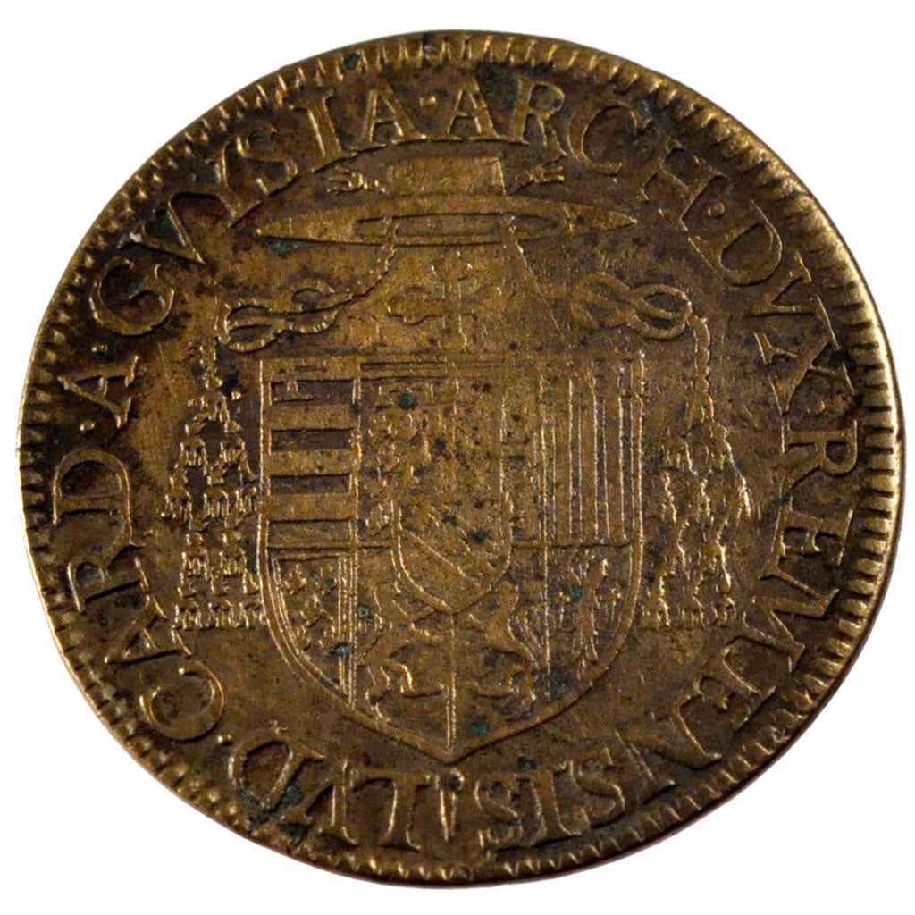 France, Royal, Token, 1584, EF(40-45), Copper, Feuardent #7925, 5.37