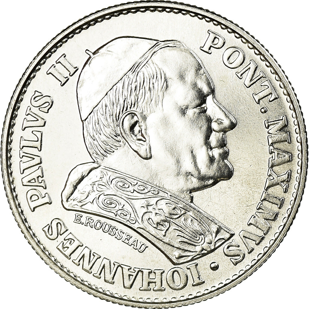 Vatican, Medal, Les Voyages de Jean-Paul II, Lourdes, 1983, MS(65-70), Silver