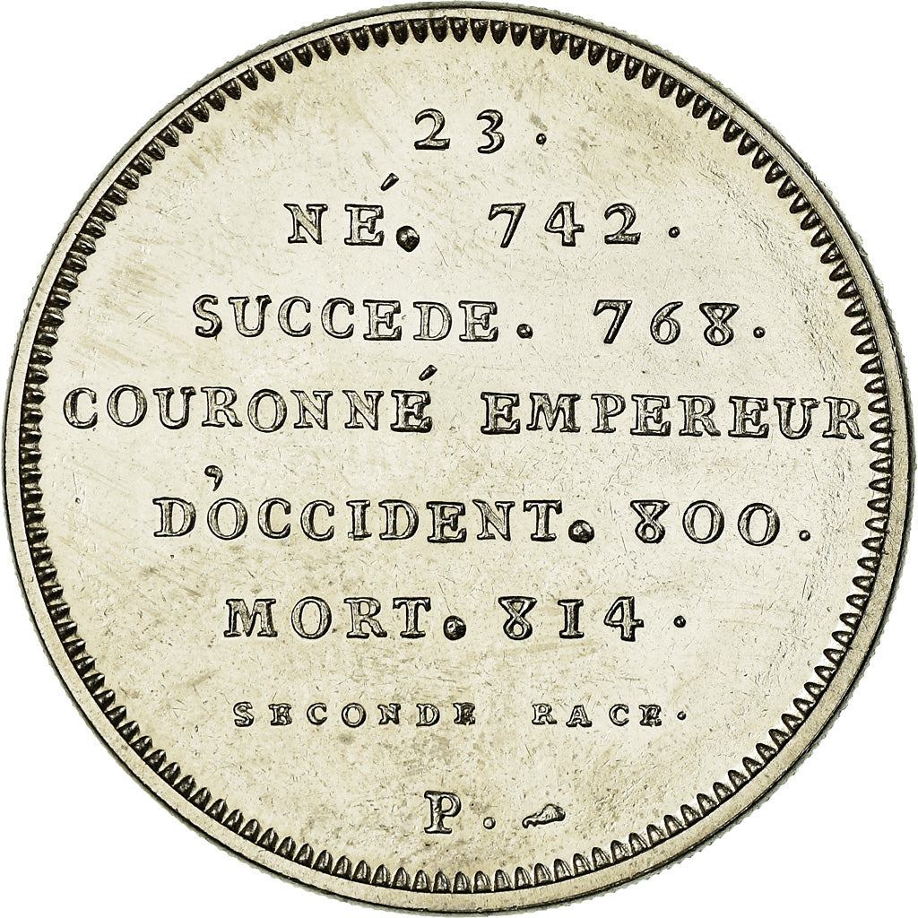 Francia, medaglia, Roi de France, Charlemagne, FDC, Rame-nichel