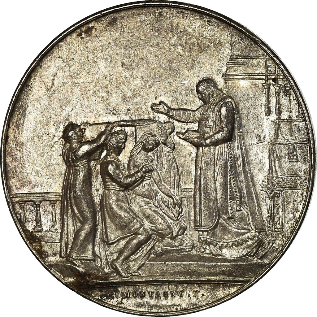 France, Medal, Mariage, Religion, Montagny, AU(50-53), Silver