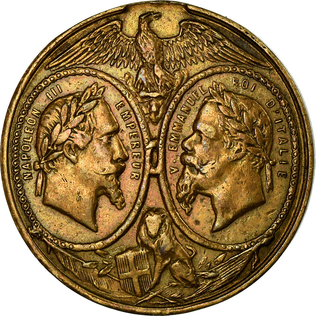 France, Médaille, Napoléon III, Bataille de Solférino, History, 1859, SUP