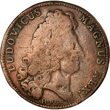 France, Token, Louis XIV, Neptune, History, VF(20-25), Copper