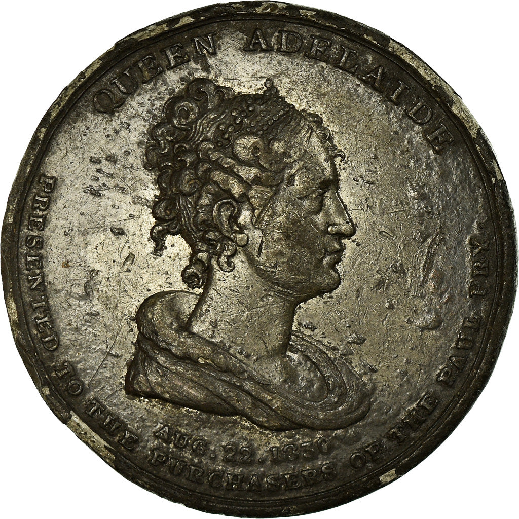 United Kingdom , Token, William IV - Queen Adélaide, History, 1830, VF(30-35)